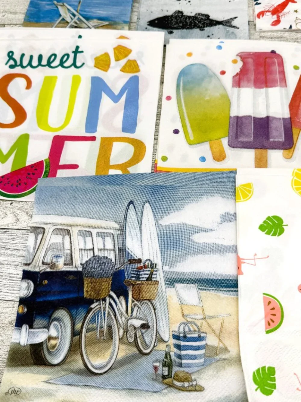 44 Napkins for Crafts/Decoupage - Summer Theme - 22 Napkins (x2)